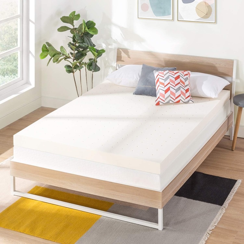 Best Price Mattress Inc. 4 Inch Ventilated Memory Foam Mattress Topper CertiPUR-US Certified, Queen