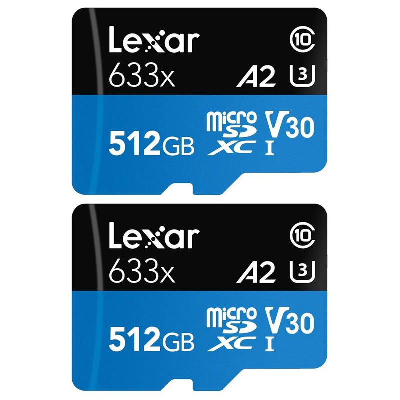 Lexar High-Performance 633x microSDHC/microSDXC UHS-I 512GB Memory Card 2 Pack
