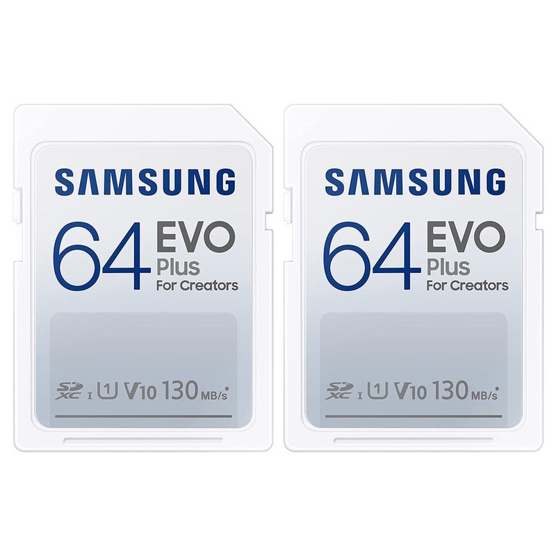 Samsung EVO Plus Full-Size SDXC Memory Card 64GB 2 Pack