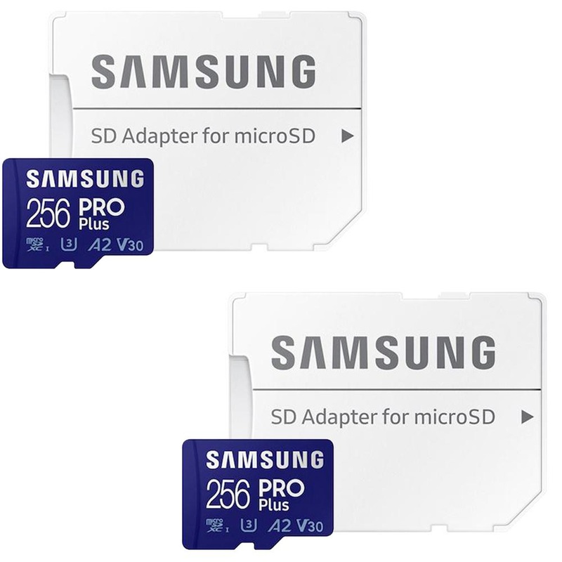 Samsung MB-MD256KA/AM PRO Plus and Adapter microSDXC Memory Card, 256GB - (2-Pack)