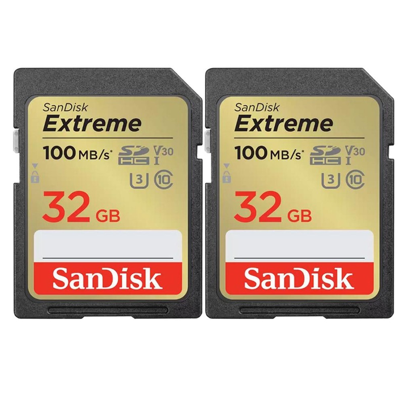Sandisk Extreme SDHC Memory Card, 32GB (SDSDXVE-032G-ANCIN) - (2-Pack)