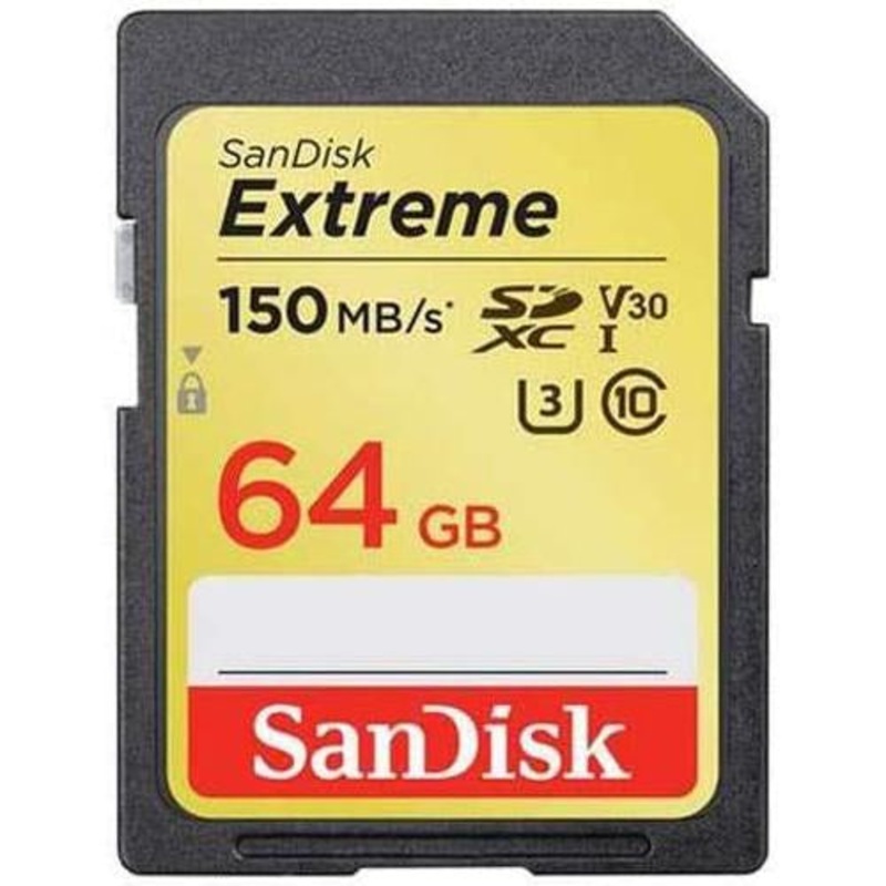 Sandisk Extreme SDXC Memory Card, 64GB, UHS-I (SDSDXV6-064G-ANCIN)