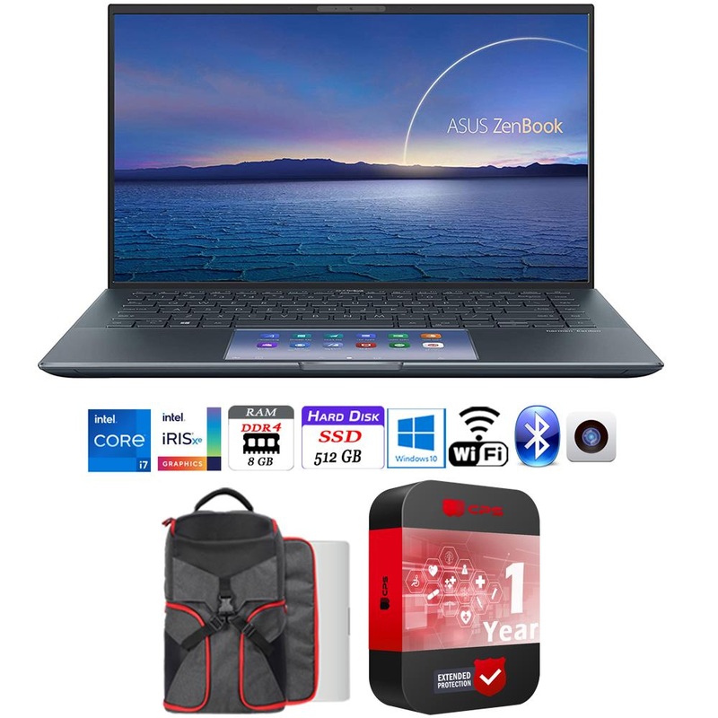 Asus ZenBook 14" Ultra-Slim Intel i7-1165G7 8/512GB SSD Laptop + Backpack Bundle