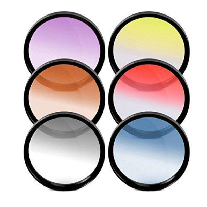 General Brand 58mm Graduated Color Multicoated Six Piece Filter Set with Fold-Up Filter Case