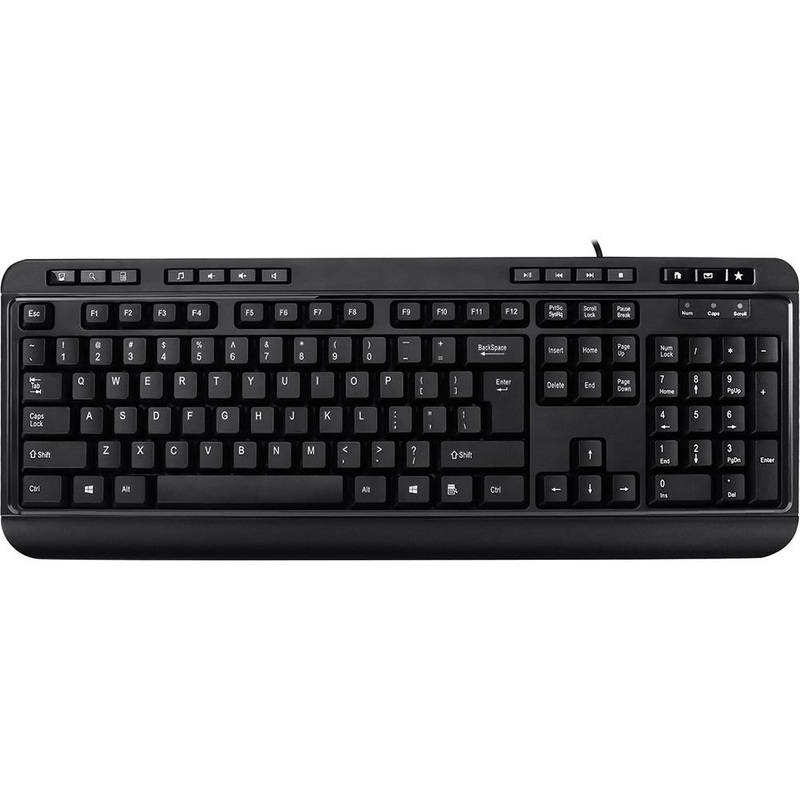 Adesso AKB-132HB Multimedia Desktop Keyboard with 3-Port USB Hub