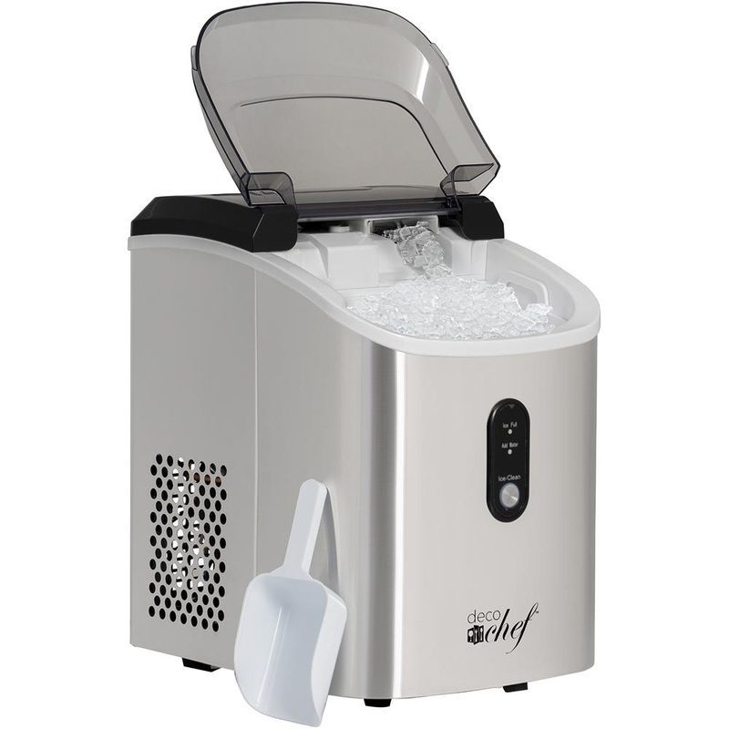 Deco Chef 33LB Nugget Ice Maker, 1-Press Auto Operation Steel Refurbished