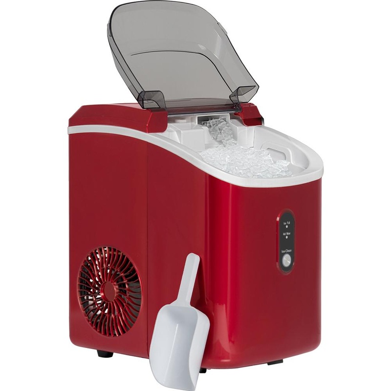 Deco Chef 33LB Nugget Ice Maker; Self-Cleaning; Red Stainless - Open Box