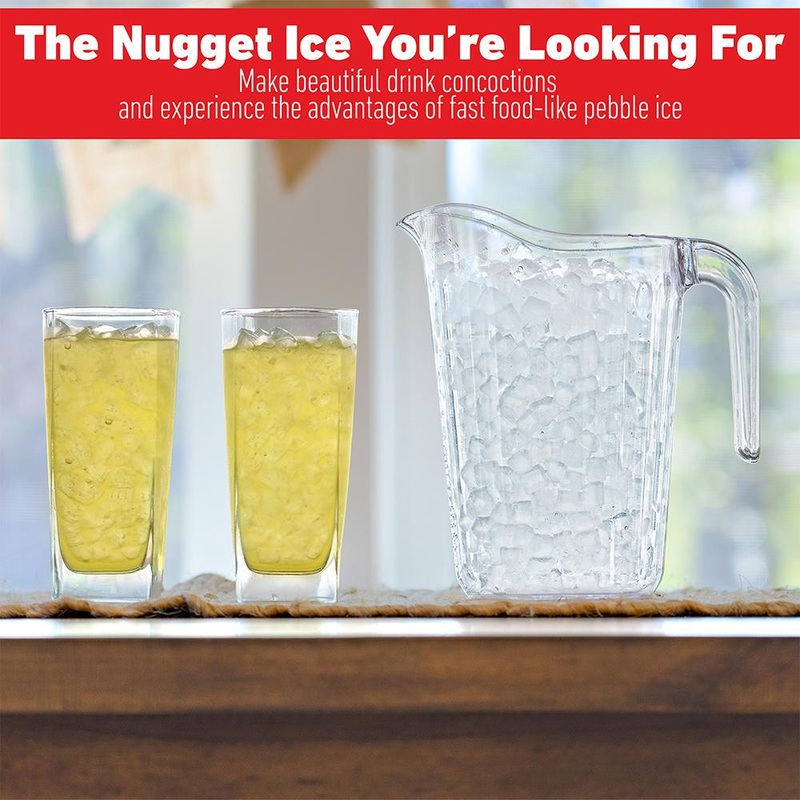 Deco Chef 46LB Self Dispensing Nugget Ice Maker, Countertop, Makes 1.8LB per Hour OPEN BOX