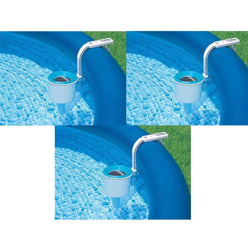 Intex Deluxe Wall Mount Surface Pool Skimmer 3 Pack