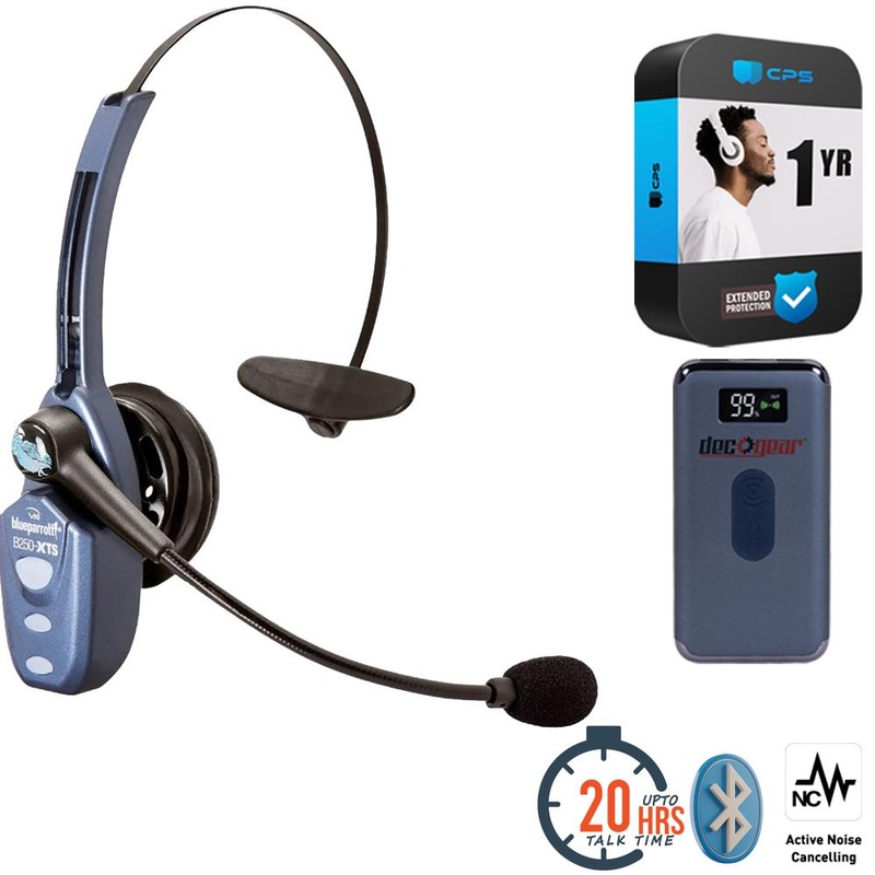 BlueParrott B250-XTS Bluetooth Mono Noise-Canceling Headset + Power Bank + Protection Pack