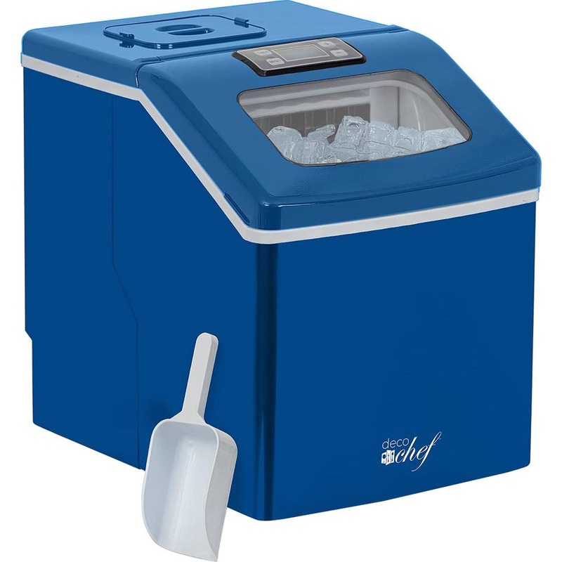 Deco Chef Countertop Portable Ice Maker for Home or Office; 40 lb/Day; Blue - Open Box