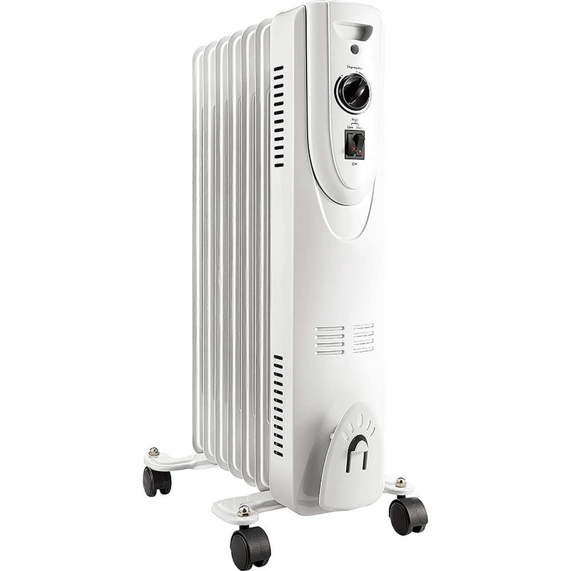 LifeSmart 1500W Oil Filled Radiator in White - SH-37