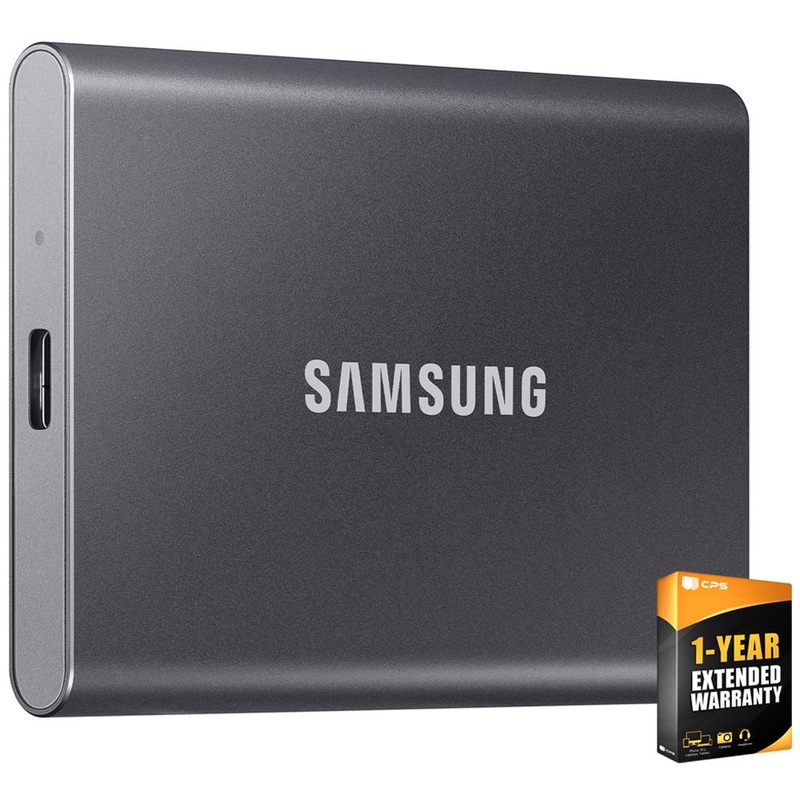 Samsung MU-PC4T0T/AM Portable SSD T7 4TB w/ 1 Year Extended Warranty Bundle