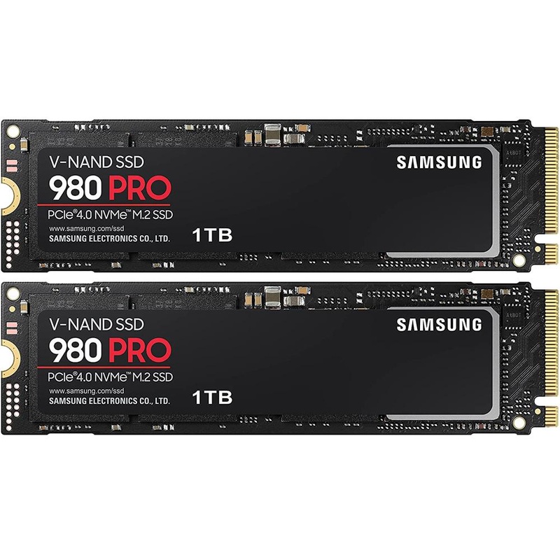 Samsung MZ-V8P1T0B/AM 980 PRO PCIe 4.0 NVMe SSD 1TB (2-Pack)