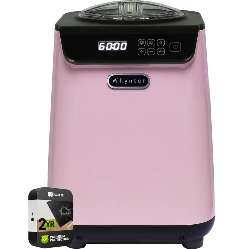Whynter 1.28 Quart Upright Automatic Ice Cream Maker Black Pink+2 Year Warranty