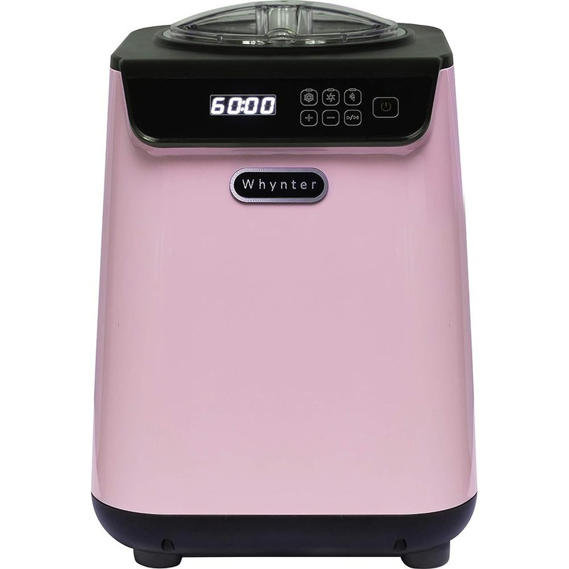 Whynter 1.28 Quart Upright Automatic Ice Cream Maker, Black Pink (ICM-128BPS)