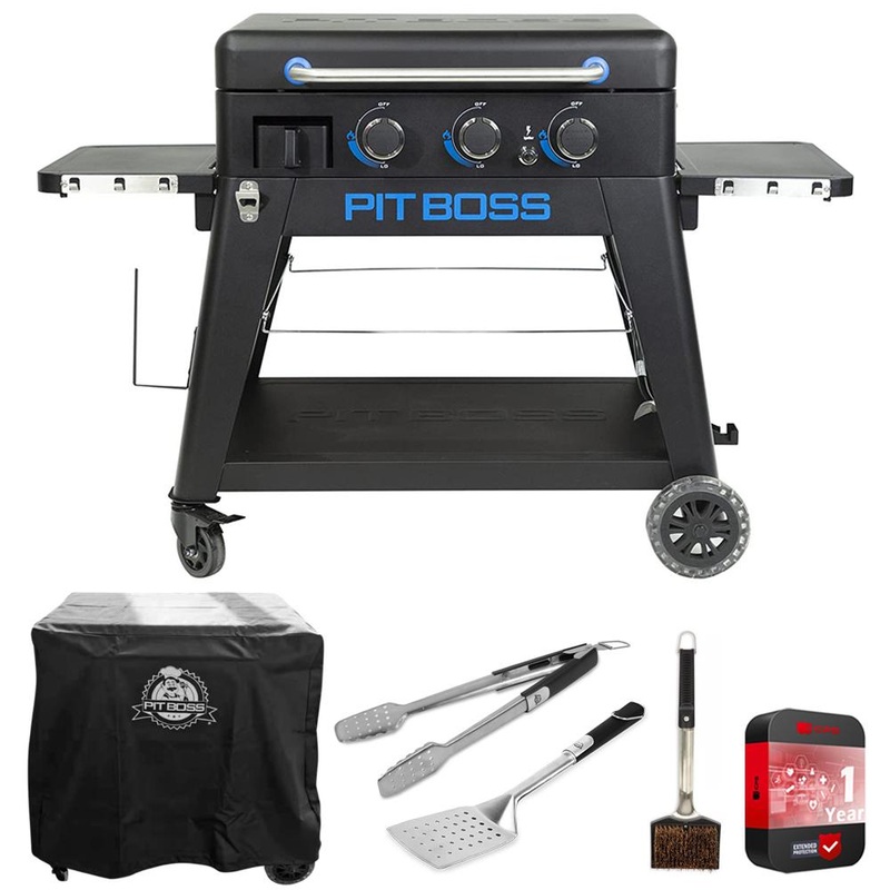 Pit Boss Portable 3-Burner Lift-Off Griddle, PB3BGD2 w/ Warranty +Accessories Bundle