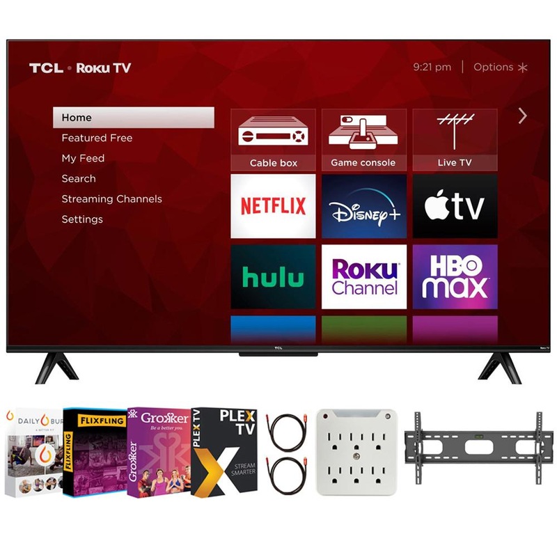 TCL 43" Class 4-Series 4K UHD HDR Smart Roku TV with Movies Streaming Pack