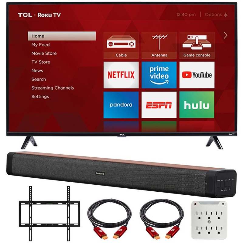 TCL 43S325 43" 3-series FHD Roku Smart TV w/ Deco Home 60W Soundbar Bundle