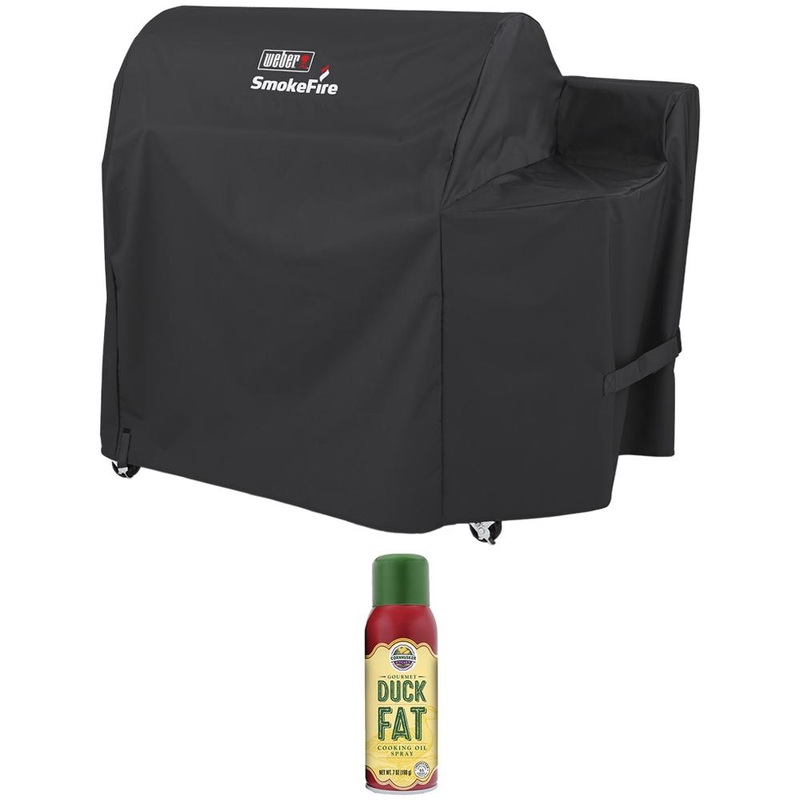 Weber 7191 36 Inch SmokeFire Grill Cover, Black w/ Duck Fat Cooking Oil