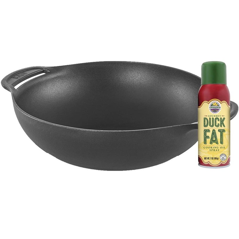 Weber Gourmet BBQ System Wok with Duck Fat Spray Cooking Oil