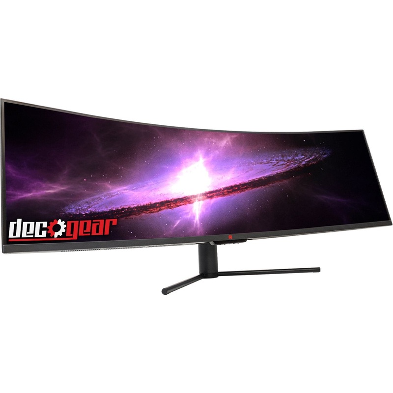 Deco Gear 49" Curved Ultrawide LED 3840x1080144Hz FreeSync 4ms Gaming Monitor, Refurbished