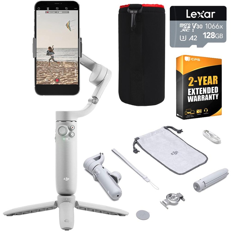 DJI OM 5 Motorized Handheld Smartphone Gimbal Stabilizer w/ Accessory Bundle