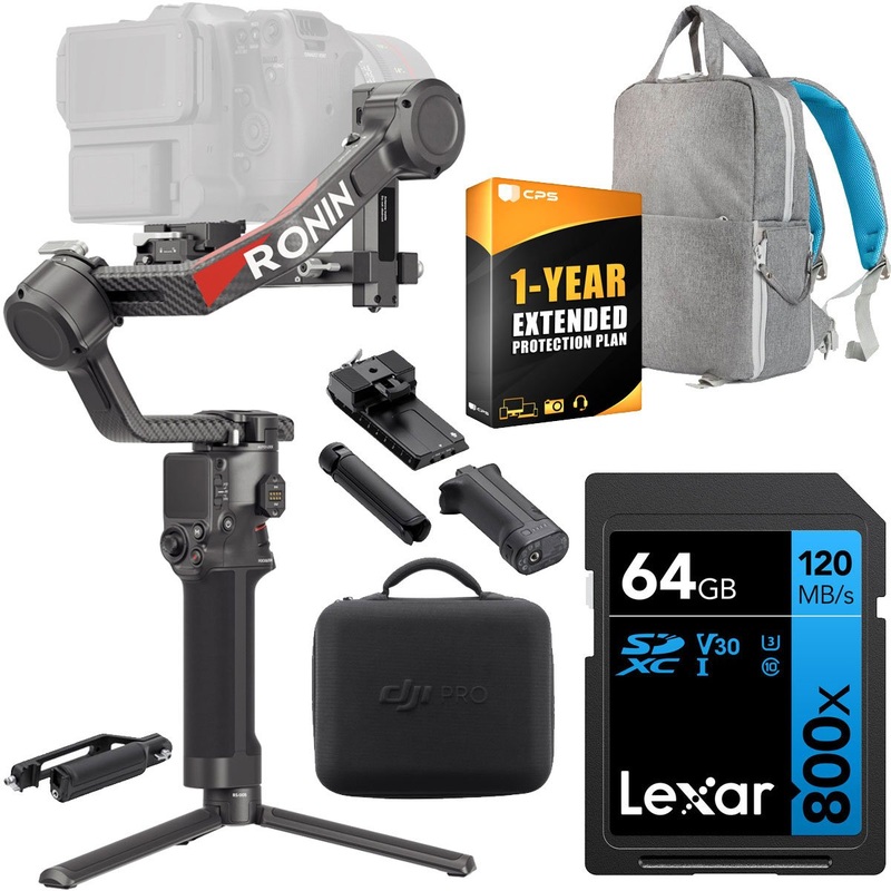 DJI RS 4 Pro Gimbal Bundle with 64GB Warranty and Backpack