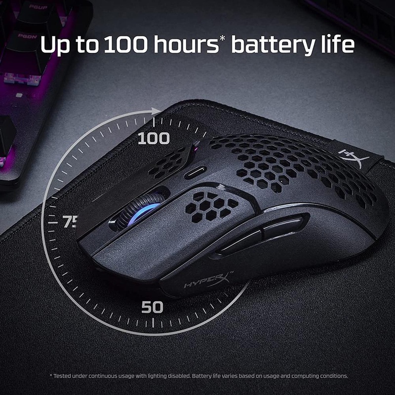 HyperX Pulsefire Haste Wireless Gaming Mouse, Black - 4P5D7AA
