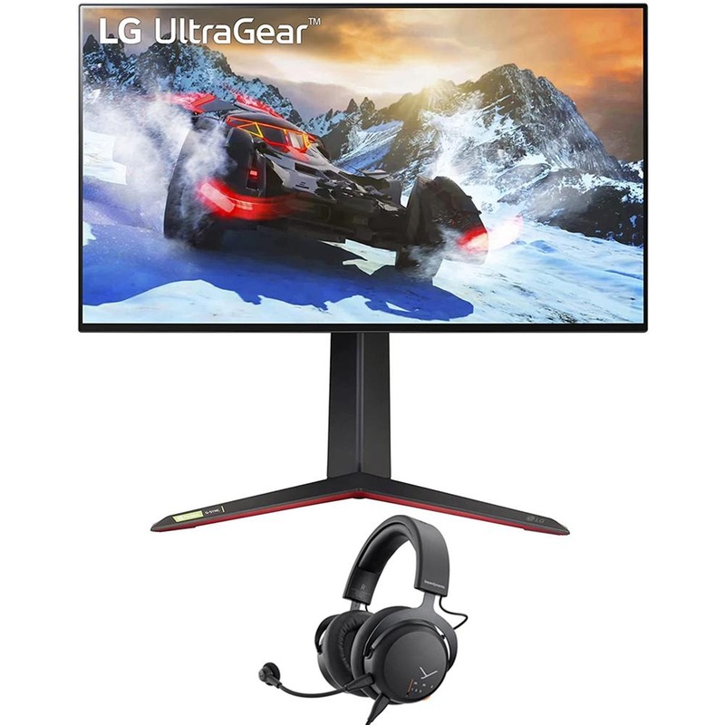 LG 27" UltraGear 4K UHD Nano IPS 1ms 144Hz Gaming Monitor w/ MMX 150 Gaming Headset