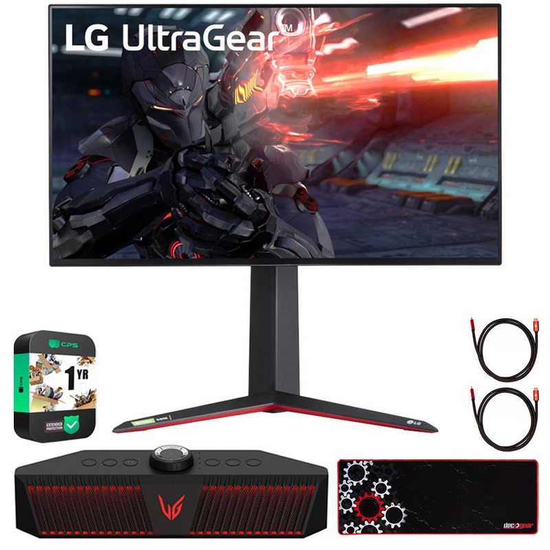 LG 27" UltraGear 4K UHD Nano IPS 1ms G-Sync Gaming Monitor w/ LG GP9 Speaker Bundle