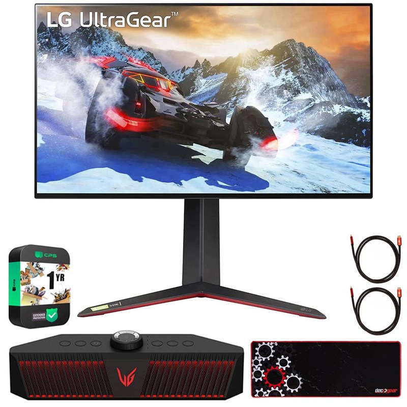LG 27" UltraGear 4K UHD Nano IPS G-Sync Gaming Monitor w/ LG GP9 Speaker Bundle