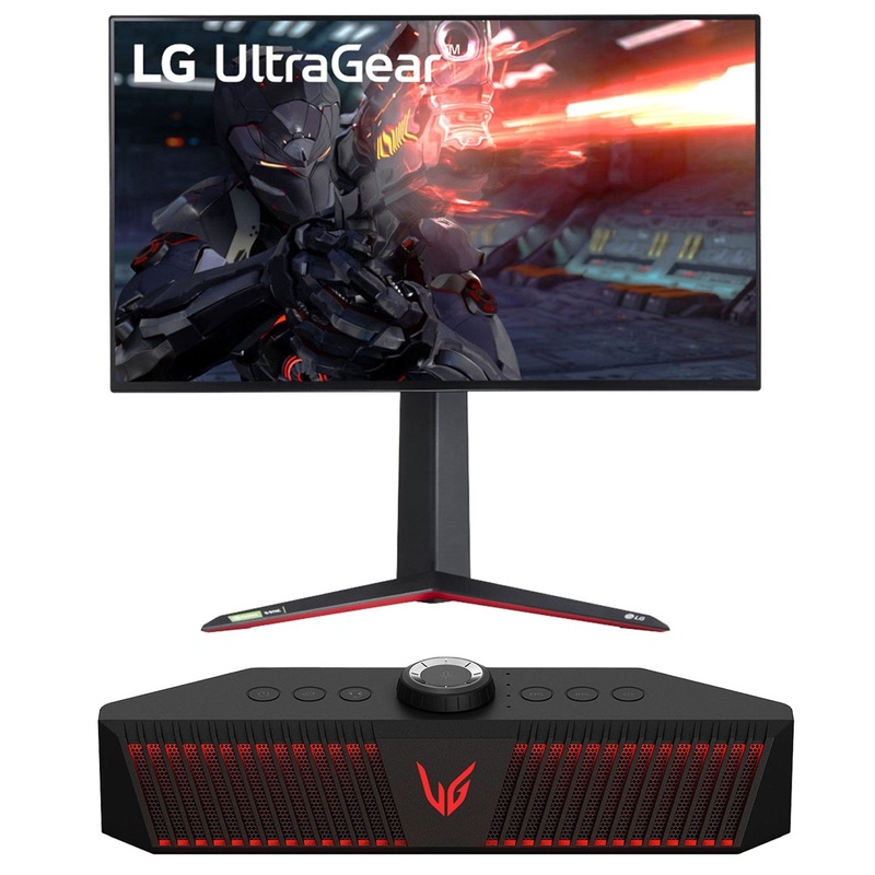 LG 27" UltraGear 4K UHD Nano IPS Gaming Monitor + LG UltraGear GP9 Gaming Speaker