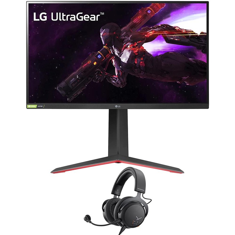 LG 27" UltraGear QHD 2560 x 1440 Nano IPS Gaming Monitor w/ MMX 150 Gaming Headset