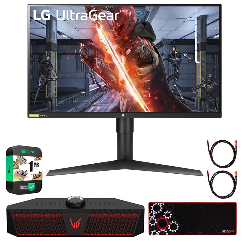 LG 27" Ultragear QHD Nano 1ms NVIDIA G-SYNC Gaming Monitor w/ LG GP9 Speaker Bundle