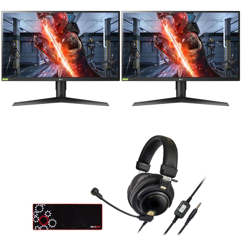 LG 27" Ultragear QHD Nano IPS NVIDIA G-SYNC Dual Gaming Monitor w/ Headphone Bundle
