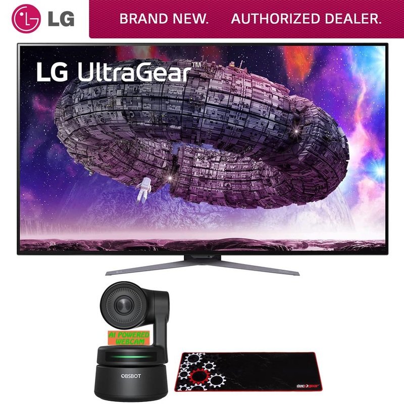 LG 48" UltraGear UHD OLED Gaming Monitor + AI-Powered PTZ Webcam Bundle