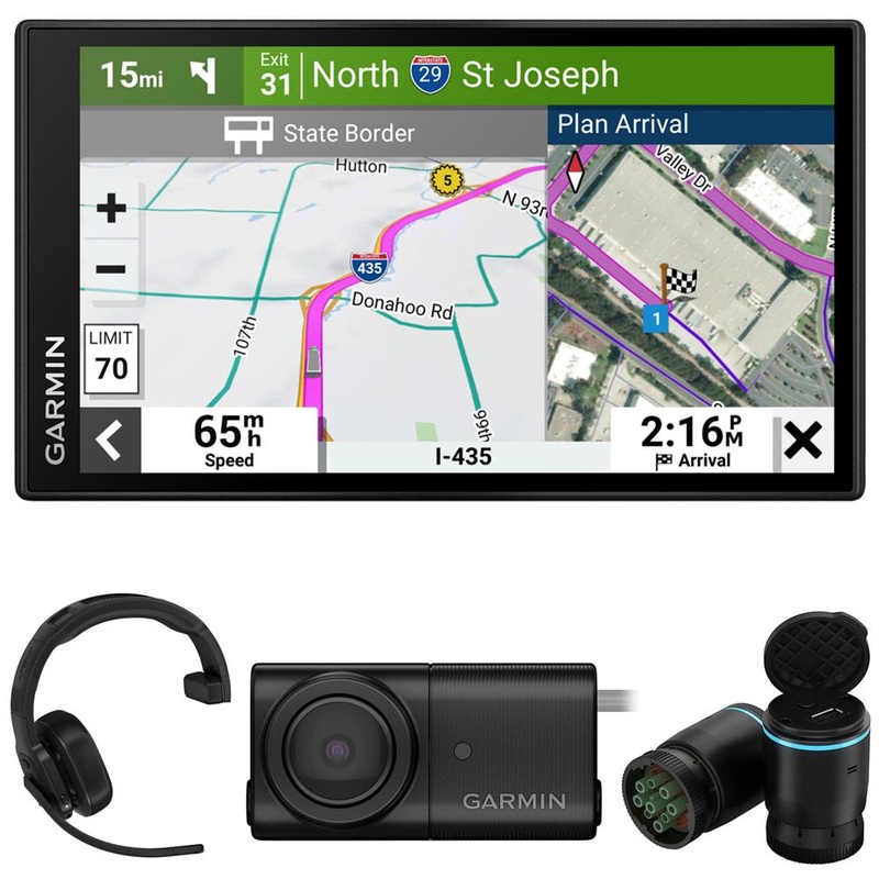 Garmin dezl OTR710 7" GPS Truck Navigator w/ Garmin Headset & Backup Cam Bundle
