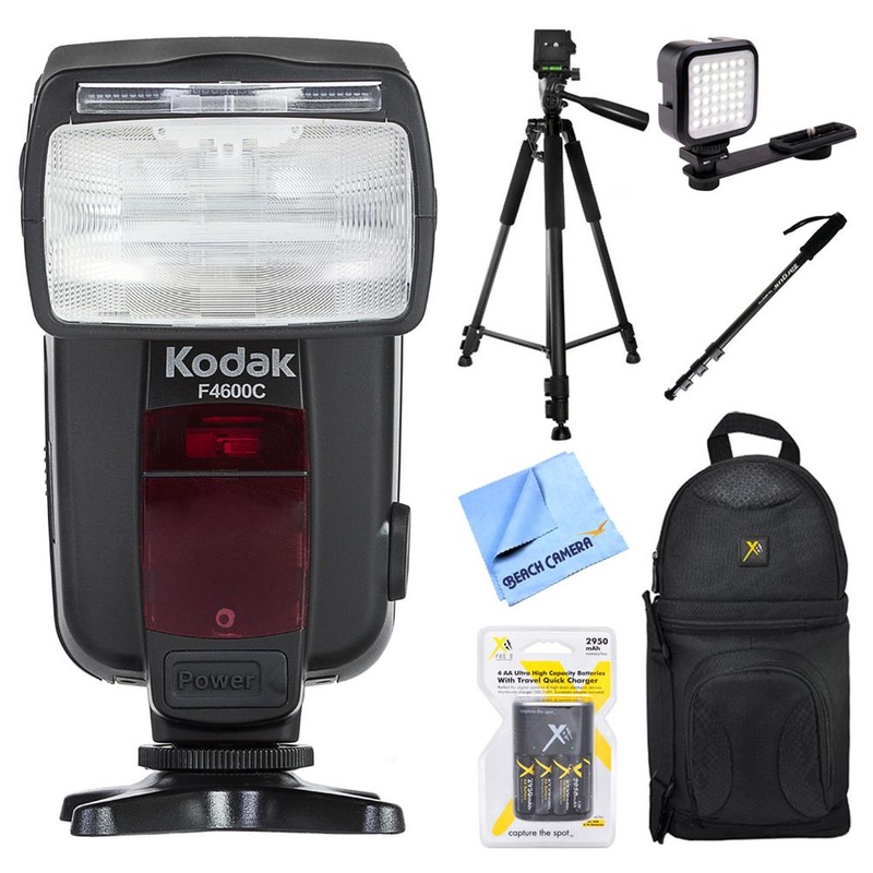Kodak 18-180 Power Zoom Flash for Canon E-TTL Cameras w/ Accessories Bundle