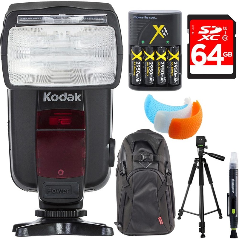 Kodak F4600N Flash TTL 18-180 Power Zoom for Nikon TTL Cameras + Deluxe Bundle