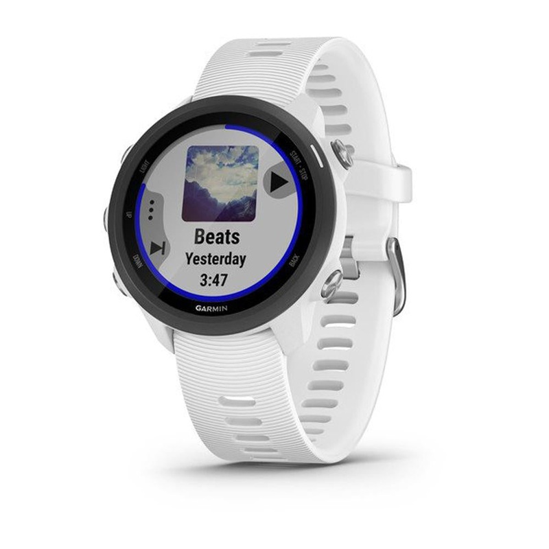 Garmin Forerunner 245 Music Sport Watch with Wrist-Based Heart Rate Monitor - White