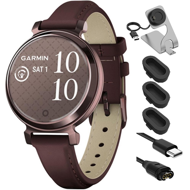Garmin Lily 2 Classic Bronze with Mulberry Band Smartwatch+Charging Dock Bundle