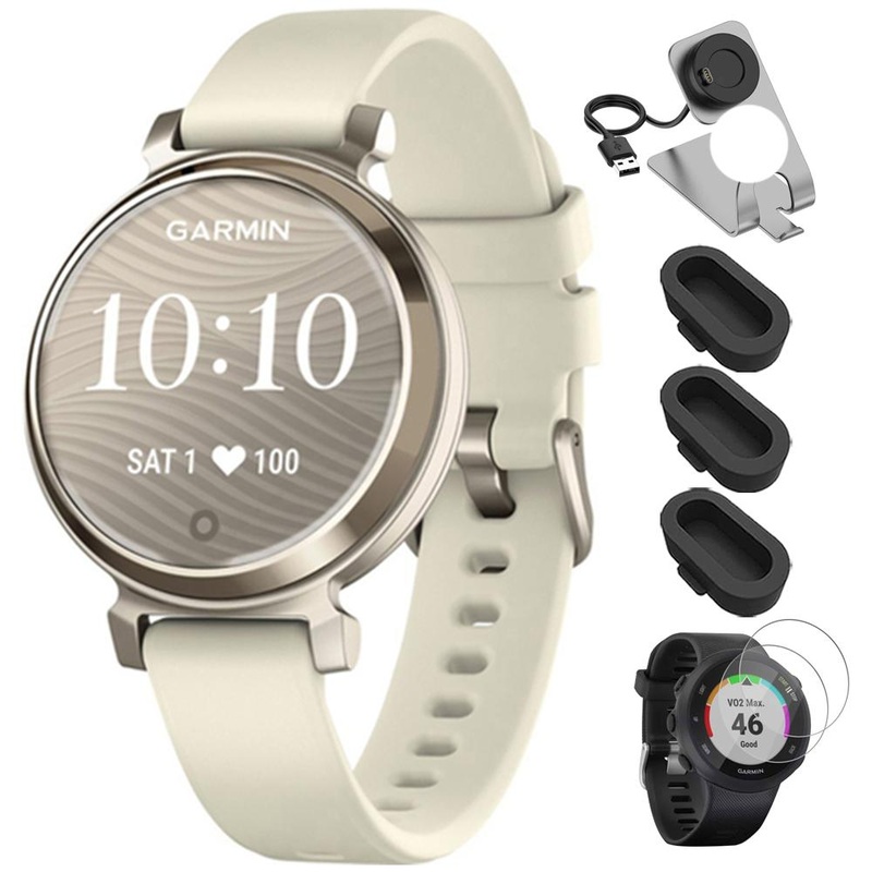 Garmin Lily 2 Smartwatch Cream Gold with Coconut Band + Charging Dock Bundle