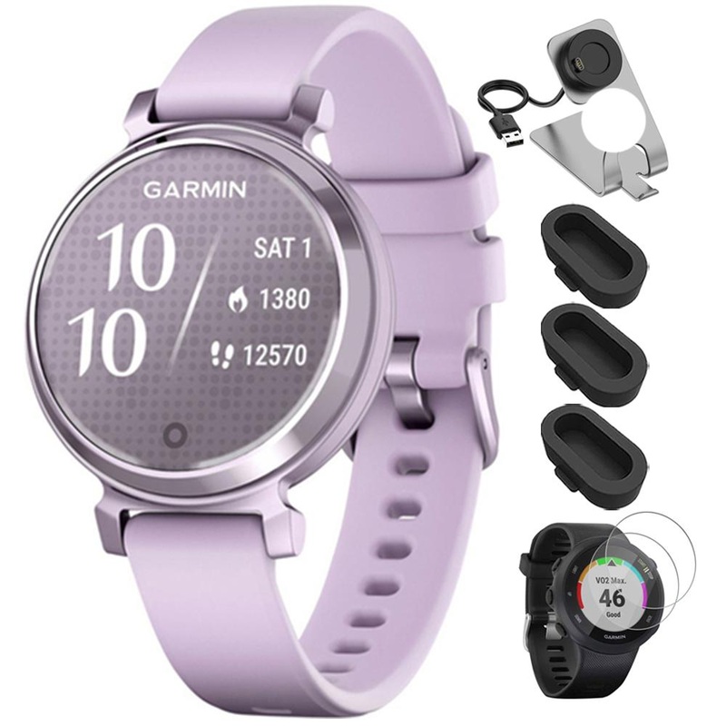 Garmin Lily 2 Smartwatch Metallic Lilac with Lilac Band + Charging Dock Bundle