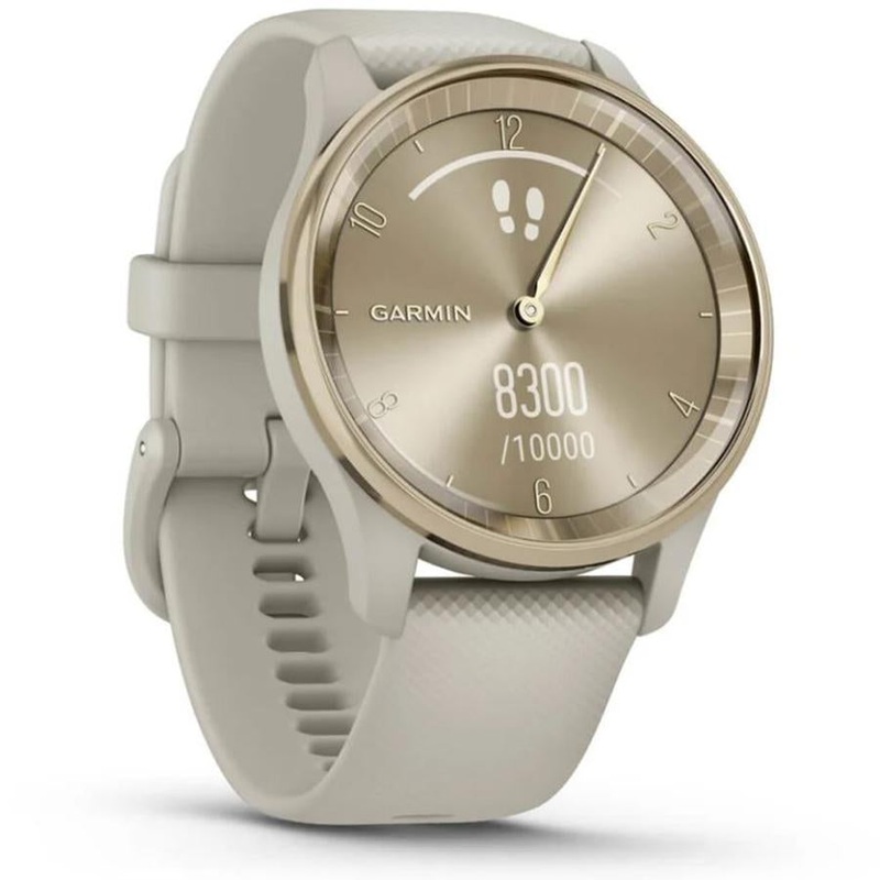 Garmin Vivomove Trend Hybrid Smartwatch, Cream Gold Stainless Steel (010-02665-02)