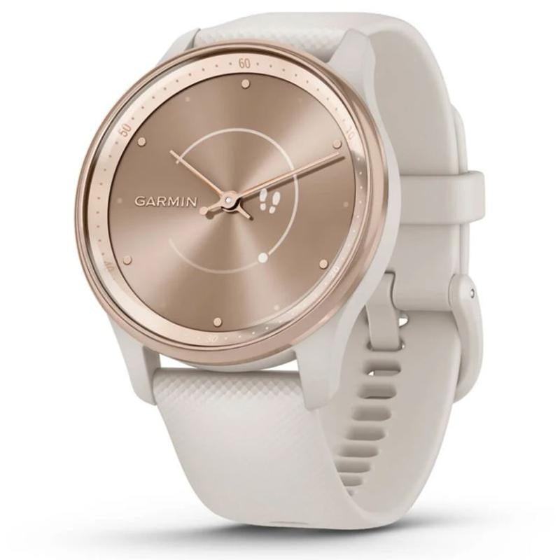 Garmin Vivomove Trend Hybrid Smartwatch, Peach Gold Stainless Steel (010-02665-01)