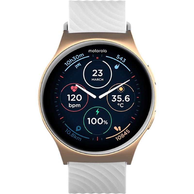 Motorola Moto Watch 120 1.43" AMOLED Bluetooth AI Smartwatch, Rose Gold