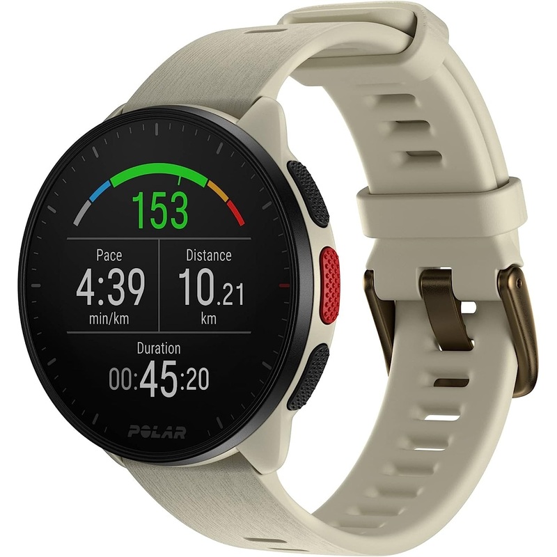 Polar Pacer GPS Running Watch High-Speed Processor Ultra Bright Display - White