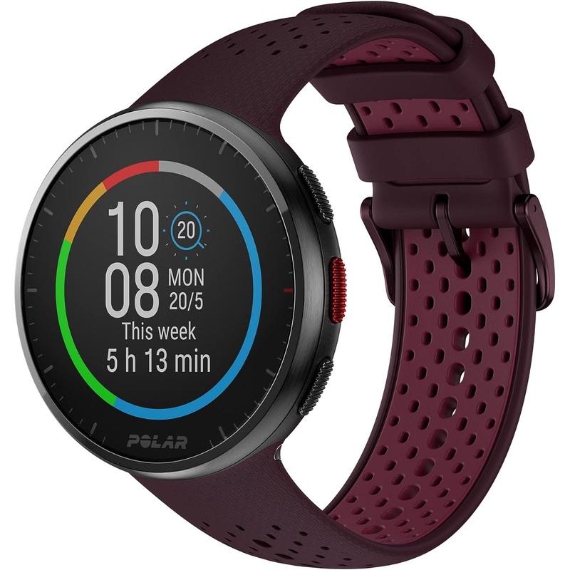Polar Pacer Pro Advanced GPS Running Watch, Maroon-Plum