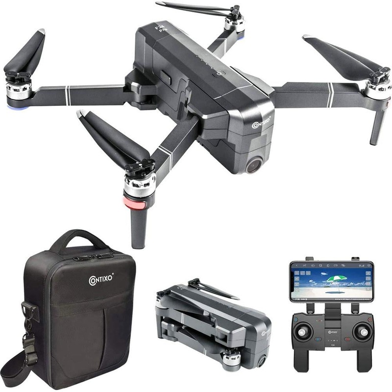 Contixo 4K UHD Foldable RC Quadcopter GPS Drone with FPV Camera and Carrying Case